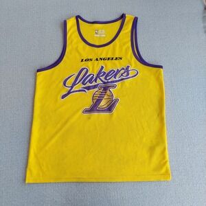 NBA Ultra‎ Game Los Angeles Lakers Basketball Tank Top Yellow Purple Mens Large